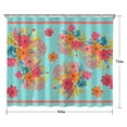 thumbnail image 5 of Pioneer Colorful Floral Shower Curtain for Bathroom Home Decor Bathtubs Waterproof Fabric Curtain with 12 Hooks 84x72in, 5 of 6