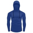 thumbnail image 3 of MHFRRA Sudadera con Capucha Informal para Hombre, de Manga Larga, de Color Liso, Cómoda, para Uso Diario Azul, 3 of 4