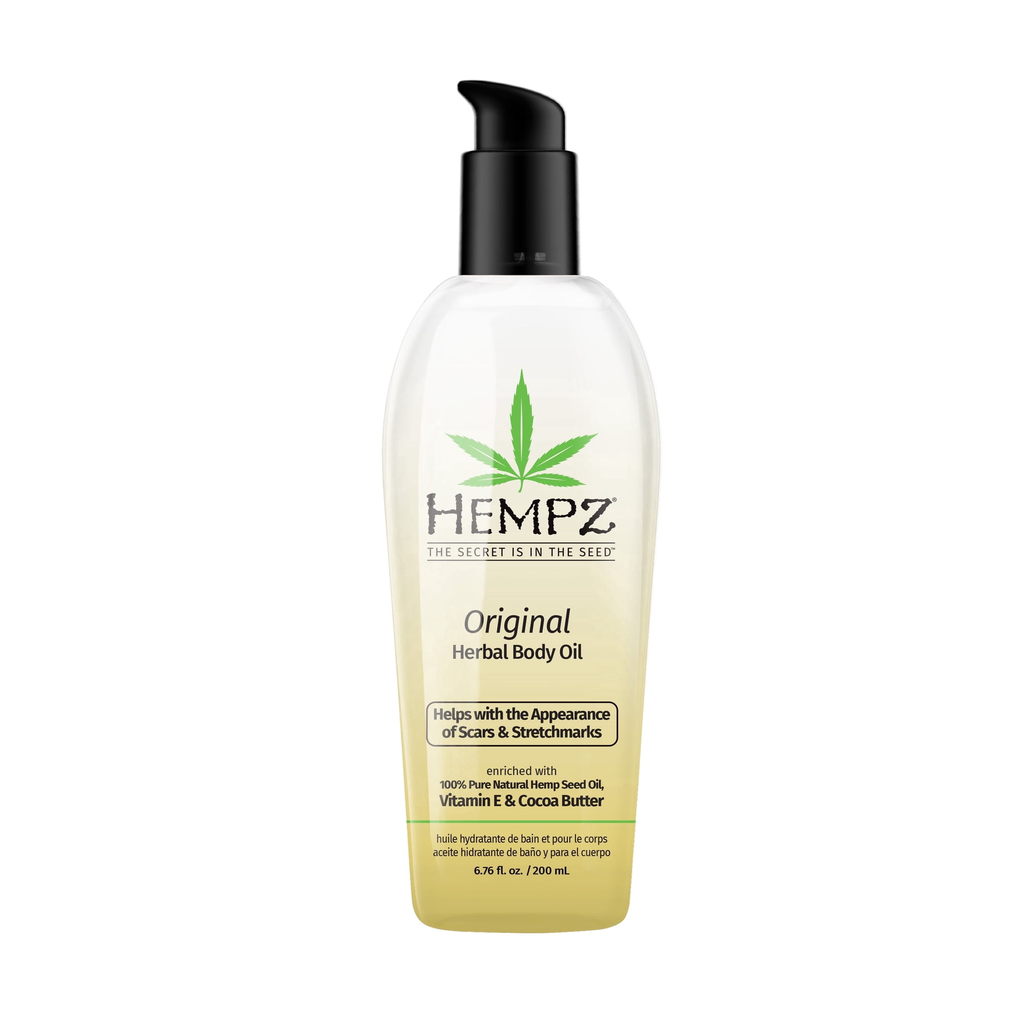 Hempz Original Multi-Purpose Body Oil with Floral/Banana Scent, 6.76 fl oz
