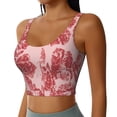 thumbnail image 2 of Balery Red Meat Sujetadores deportivos con espalda cruzada para mujer, acolchados, sin costuras, de alto impacto, ideales para yoga, gimnasio, entrenamiento y fitness.-Large, 2 of 8