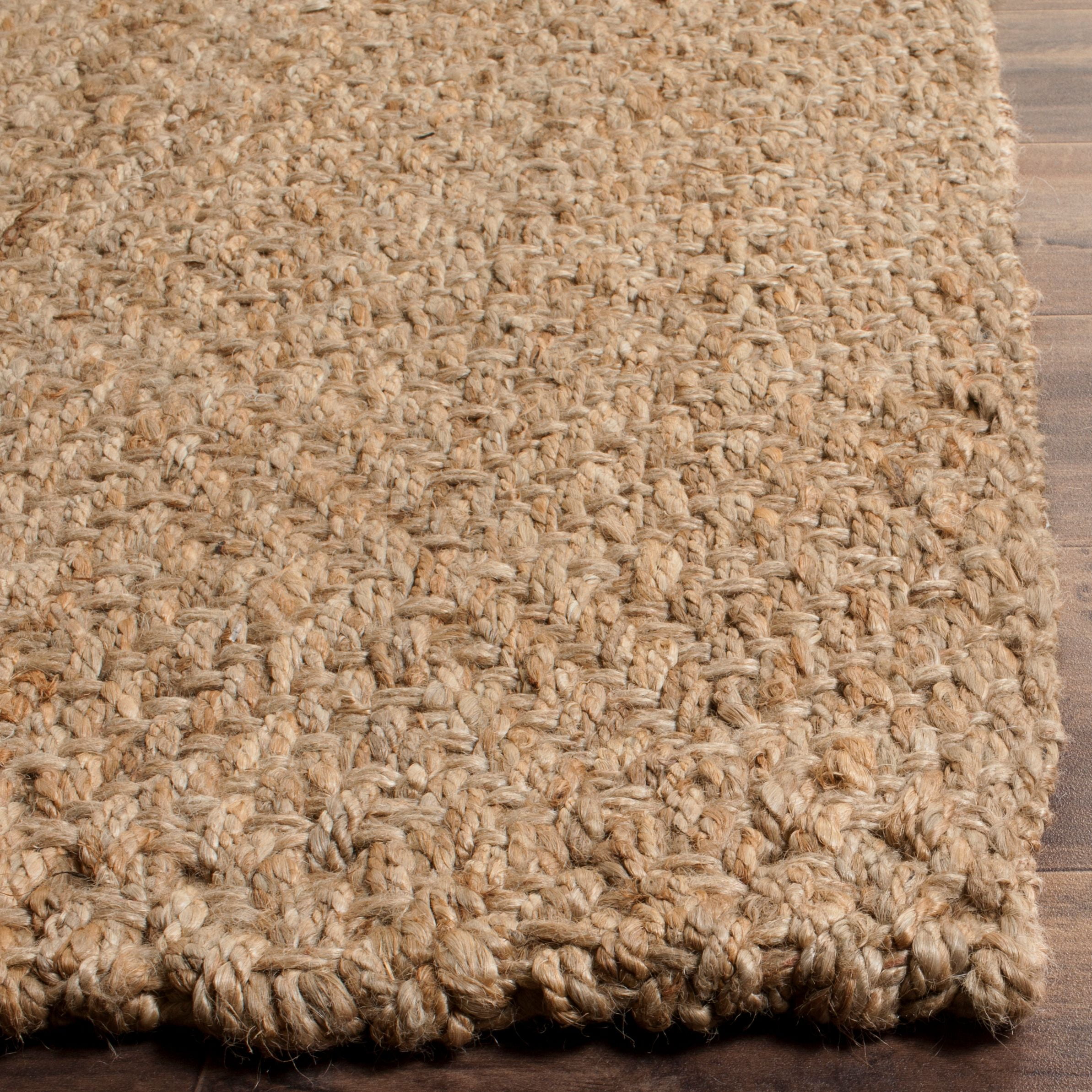 SAFAVIEH Natural Fiber Emory Geometric Jute Runner Rug, Natural, 2'3" x 22'
