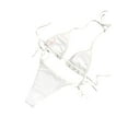 thumbnail image 3 of Aunavey Women 2 Piece Shiny Diamond Crystal Bathing Suit Bikini Sexy Push Up Swimwear for Party Rave Clubwear, 3 of 8