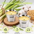 thumbnail image 2 of SCENTORINI Citronella Scented Candles, 8 Pcs Metal Tin Bucket Lemongrass Soy Wax Candles for Patio, Backyard, Indoor&Outdoor, 2 of 7