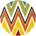 thumbnail image 4 of SAFAVIEH Trafford Zigzag Stripes Kids Shag Runner Rug, Ivory/Multi, 2'3" x 5', 4 of 9