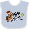 thumbnail image 3 of Inktastic Off to the Races with Cowboy on Horse Boys Baby Bib, 3 of 4