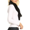 thumbnail image 3 of Sakkas Colette Faux Mink Warm Winter Soft Luxurious KeyHole Scarf - 1787-black - One Size Regular, 3 of 5