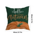 thumbnail image 3 of Guanhe Fall Pillow Covers 18x18 Inch Autumn Thanksgiving Orange Pumpkin Plaid Throw Pillow Covers Fall Rustic Farmhouse Pillowcases for Couch Home Decor, 3 of 8