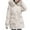 White, variant on Oksale Plus Size Quilted Jacket Women with Fuzzy Hood Comfy Long Sleeve Trench Coat with Pocket Casual Full Zip Winter Jackets 2025 Gray M