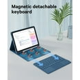 thumbnail image 3 of for iPad 10th Generation Case with Keyboard, 7 Color Backlight, Multi-Touch Trackpad, Flip Stand Case with Pencil Holder, 2 Wireless Channels, 3 of 5
