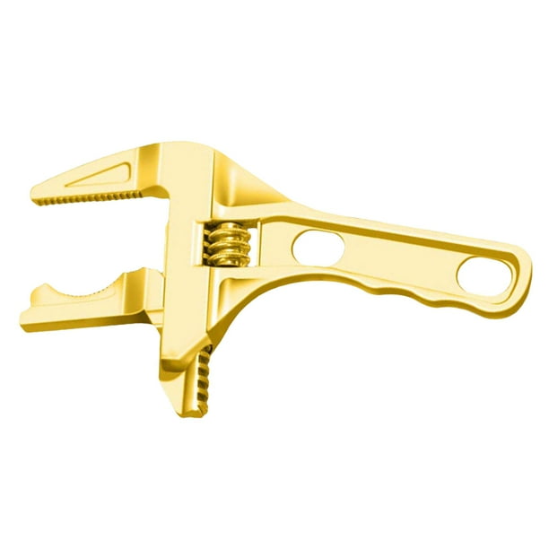 Llave inglesa ajustable de gran apertura para fregadero. Dorado
