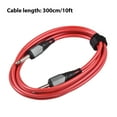 thumbnail image 2 of Riwcyla 1/4 Inch Audio Instrument Cable 10ft Noise Reduction Dual Straight Interface 6.35mm Mono Waterproof Guitar Cable Compression Resistant Professional Audio Interconnect Cord for Electric Guita, 2 of 6