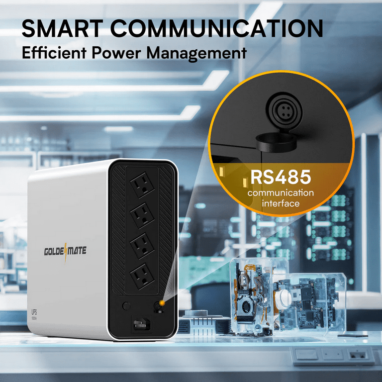 GOLDENMATE UPS 1000VA/800W UPS Battery Backup and Surge