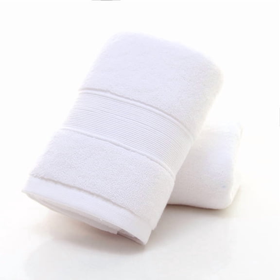 Namzi 2‑Pack Cotton Hand Towels, 35×75cm Ultra‑Absorbent Soft Plush Towels for Household Daily‑Use Drying,White