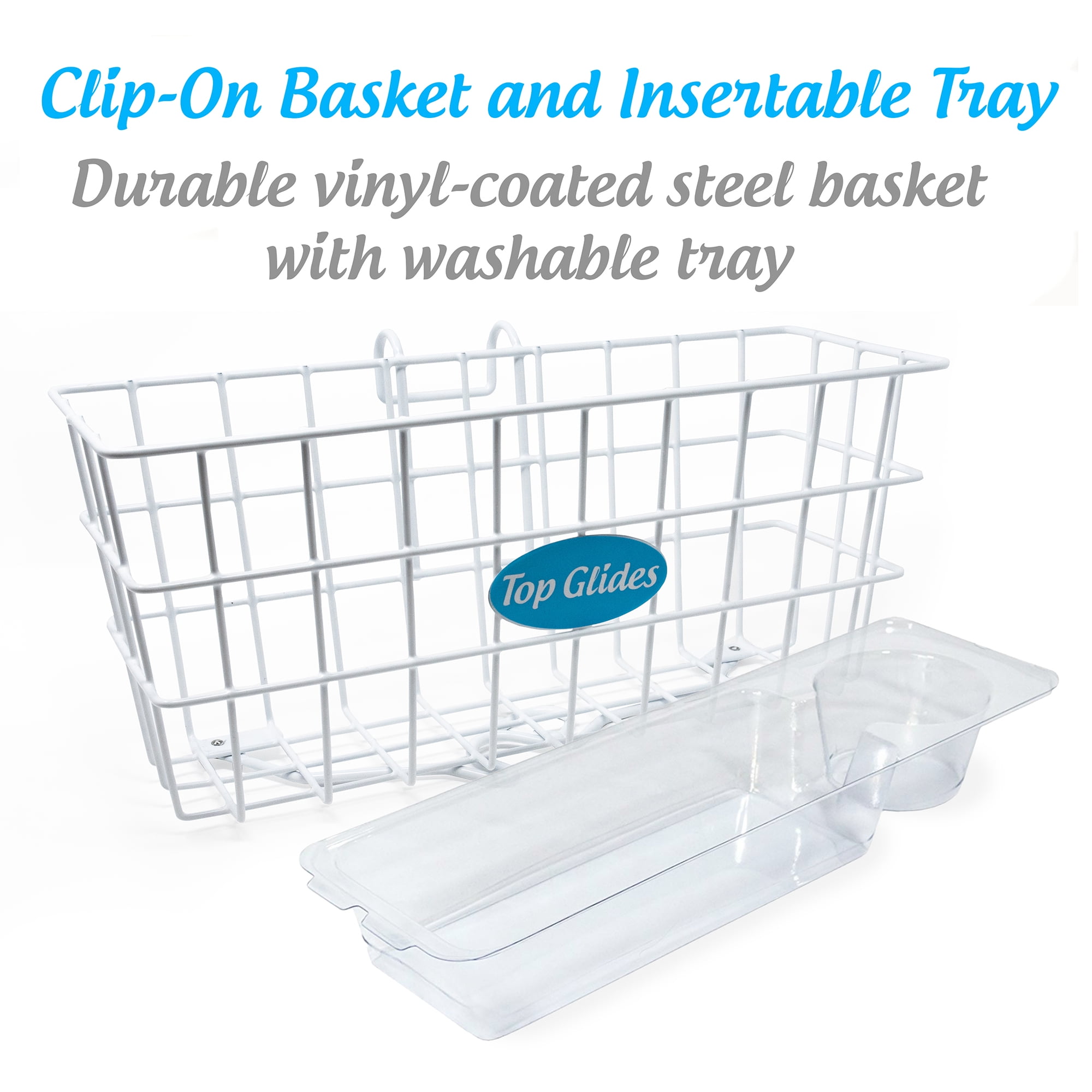 BUNDLE: Premium Wire Walker Basket Kit with 2 Aluminum  "J" Hooks