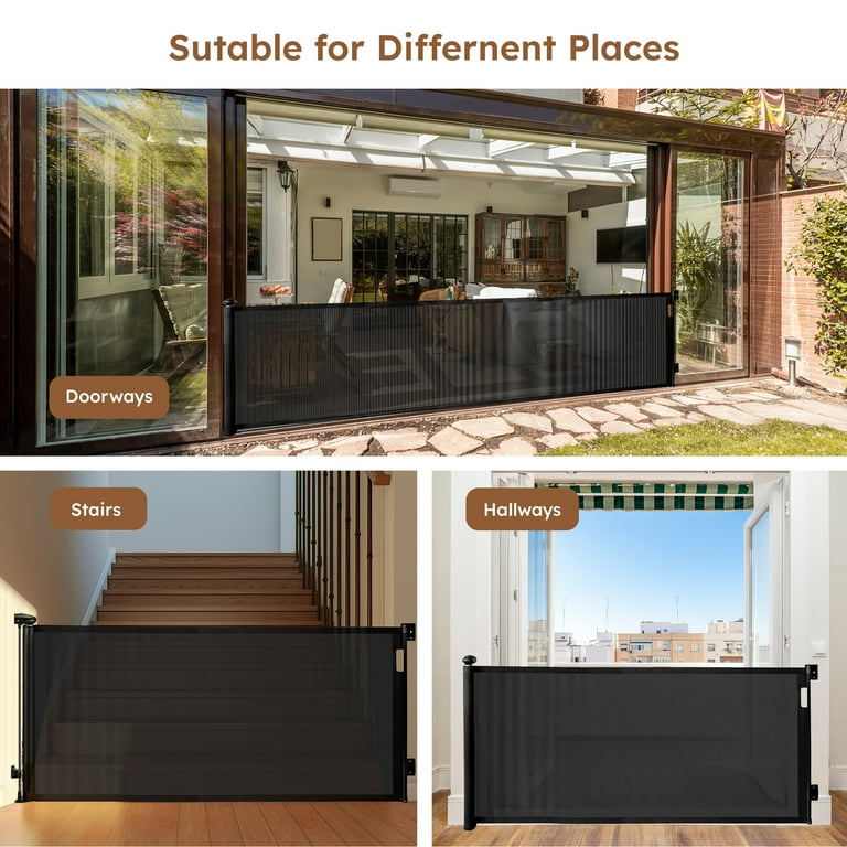 Outdoor retractable gate extra wide sales