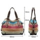 thumbnail image 5 of SNUG STAR - Bolso de mano de lona multicolor a rayas con enrejado cruzado para mujer, Multi Color-04, L, 5 of 5
