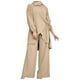 thumbnail image 1 of Conjunto de camisa musulmana de manga larga con solapa y pantalones anchos para mujer: traje informal holgado de color liso, 1 of 8