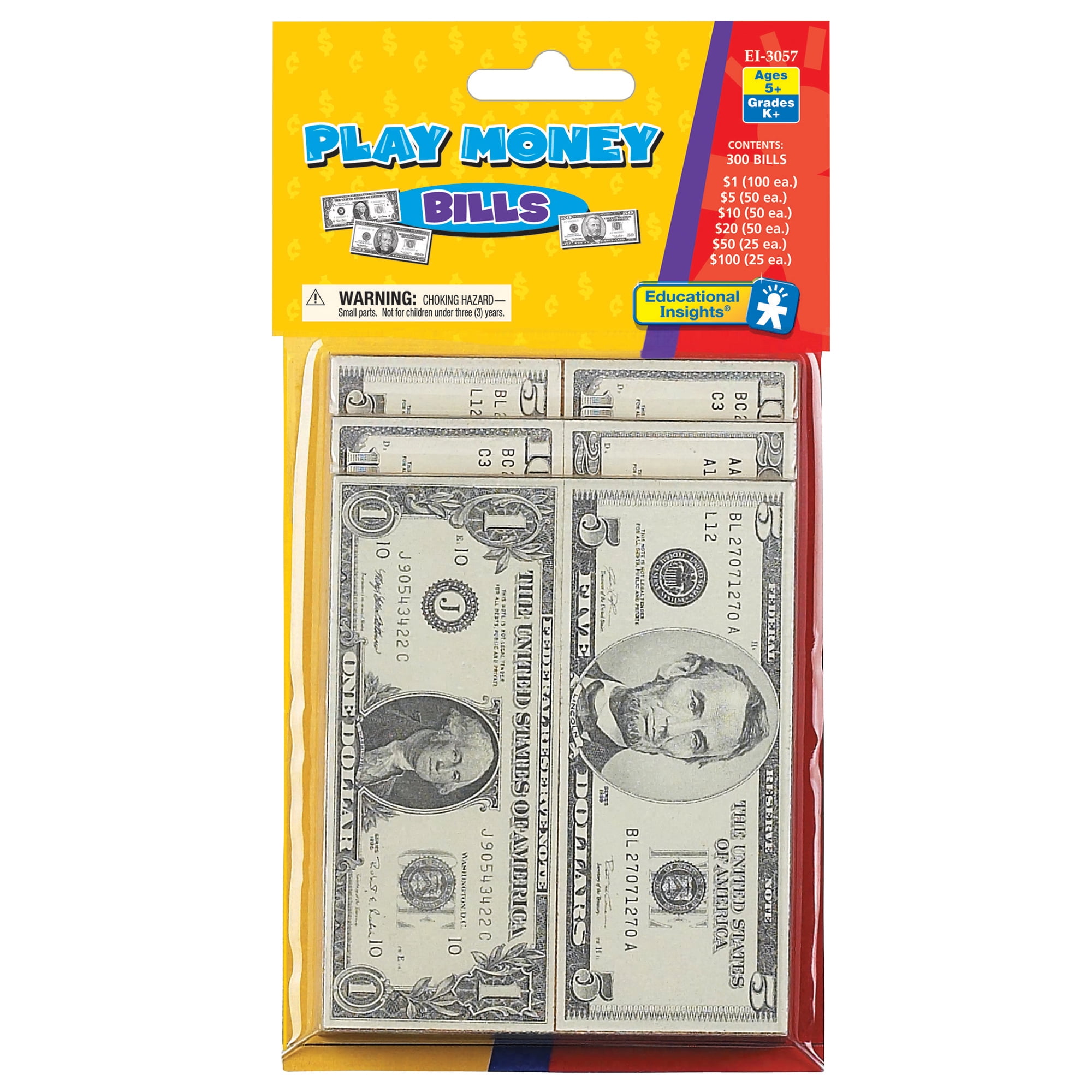 Educational Insights Play Money - Bills