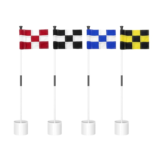 Set de Banderines de Golf KINGTOP 90 cm Portátil 4 Unidades para Interior y Exterior