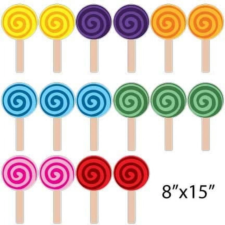 Lollipop Yard Signs, Lollipop Pathway Decorations, 16pcs Includes Stakes, 12437