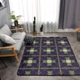 thumbnail image 4 of DouZhe Green Circles Decor Pattern Area Rugs Non-Slip Machine Washable Floor Mat, Vintage Style Carpet Doormat, 63x48 inches, 4 of 6