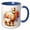 Blue/White, variant on 3drose, Watercolor Illustration of Alpacas, 15oz Mug