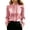 Pinks, variant on Womens Solid Color Stand Collar Lace Satin Blouses Long Sleeve Button up Elegant Office Shirts Trendy Tops White XXL