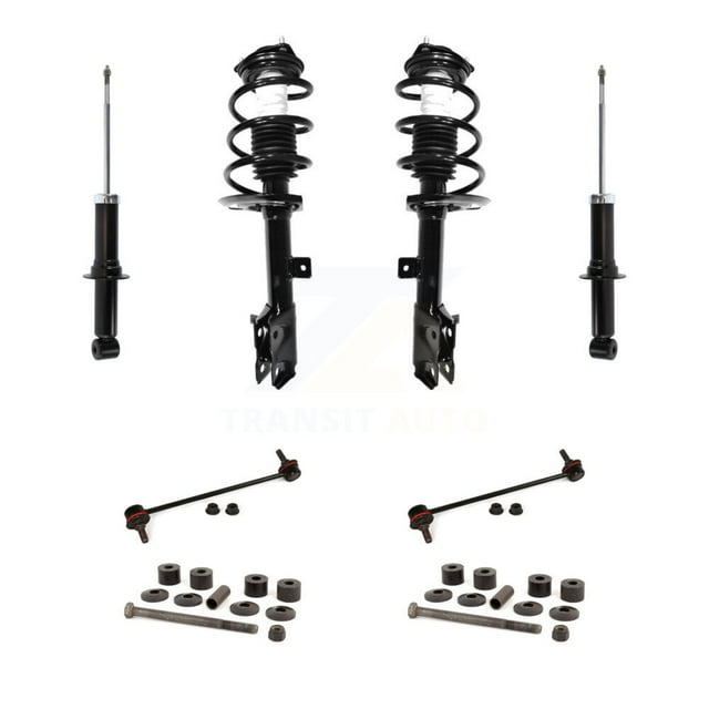 Transit Auto Front Rear Complete Suspension Strut & TOR sway Bar Link Kit (8Pc) for Car 2010 Jeep Patriot Compass Excludes Offroad Package - Left Right Side (Driver Passenger) KSS-107725