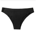 thumbnail image 5 of Bigersell Plus Size Womens Underwear Clearance Womens Underwear High Waist Thong Panty Style P-1014 Nylon Period Panties Thongs Ladies High Waist Briefs Mid Waist Women's Briefs Black Xs, 5 of 6