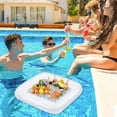 thumbnail image 4 of ZNNT Inflatable Serving Bar Leak-proof PVC Summer Rectangle Square Salad Ice Tray Food Drink Container Buffet Cooler Outdoor Swimming Pool Party Supplies_Clearance_Inflatable Tray, 4 of 8