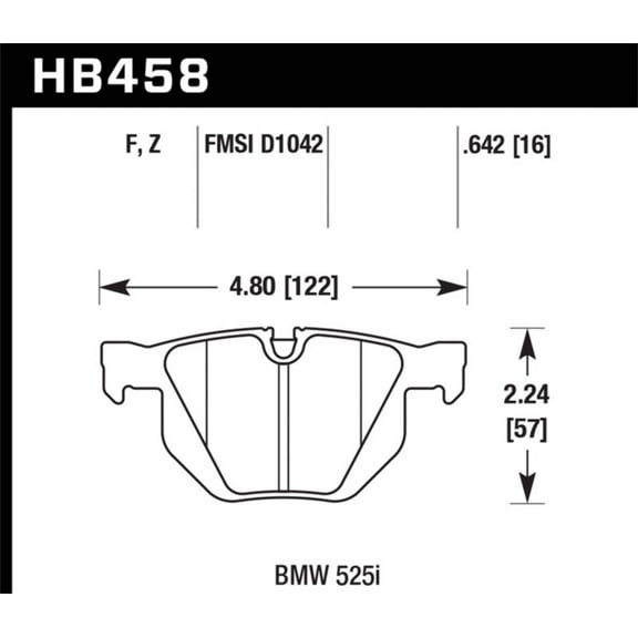 Hawk 07-08 BMW X5 3.0si / 09-13 X5 Xdrive / 10-13 X6 Xdrive Perf Ceramic Rear Street Brake Pads