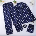 thumbnail image 5 of XMMSWDLA Sleepwear for Women Pajama Set,7 Women's Pajamas Sets Faux Silk Pyjama Women's Pajamas Sleepwear Sets Spring Summer Homewear Family Pajamas, 5 of 7