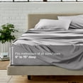 thumbnail image 6 of Bare Home Premium 1800 Collection 4-Piece Bed Sheet Set with Envelope Pillowcases, Cal King, Light Gray, 6 of 8