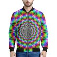 thumbnail image 3 of Chaqueta con cremallera con estampado 3D de degradado psicodélico para hombres, sudaderas de gran tamaño, chaquetas bomber de manga larga para primavera y otoño para mujeres, 3 of 5