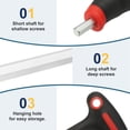 thumbnail image 4 of Uxcell 2pcs T-Handle Hex Key Wrench 2mm Metric 142mm Length Long Arm Cr-V T-Key Inner Hexagon Wrenches Spanner Repair Tools for Automotive Household Maintenance, Red Black, 4 of 7