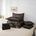 thumbnail image 4 of Erosebridal Bohomian Damask Bedding Sets King Size, Aztec Floral Comforter Sets with Sheets, Geometric Decor, Reversible, 4 of 5