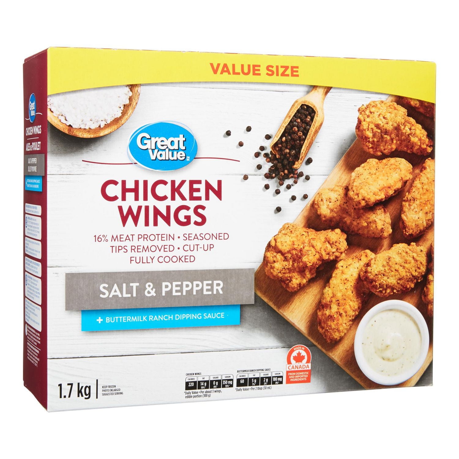 Great Value Frozen Salt & Pepper Chicken Wings