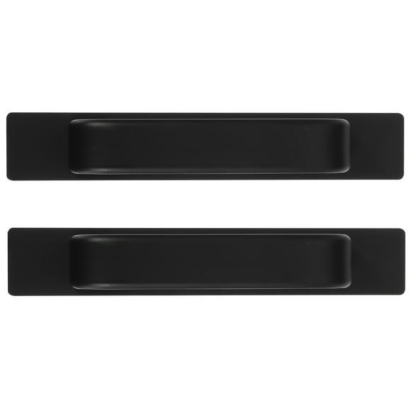 Niceauty 2pcs Indoor Door Handles Aluminum Alloy Black Easy Opening for Friends