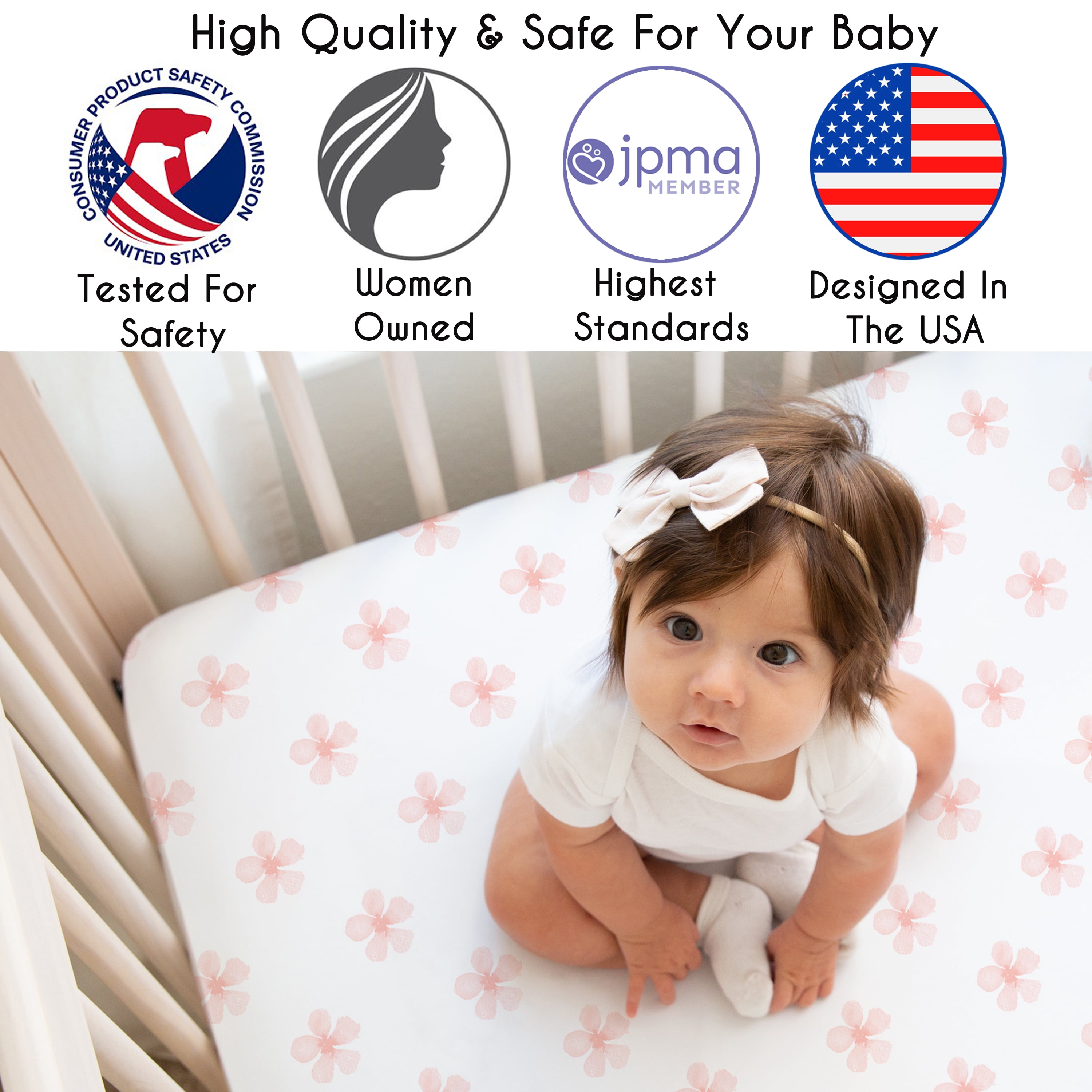 Sweet Jojo Designs Watercolor Floral Burgundy Wine and Pink Girl Crib Bedding + BreathableBaby Breathable Mesh Liner