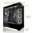 thumbnail image 4 of Gabinete para PC KEDIERS P4 ATX Torre Media con 7 Ventiladores PWM ARGB y Tipo-C, 4 of 9