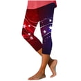 thumbnail image 2 of Favoffer Women's Capri Leggings Patriotic Holiday Print Pull On Stretchy Cropped Elastic Waist Activewear Streetwear Outdoor Casual Daily Fashion Wear, 2 of 5