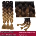 thumbnail image 2 of Ombre Jumbo Braiding Hair Extensions High Temperature Synthetic Twist Hair Multiple Colored Hair, 2 of 5