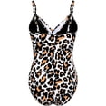 thumbnail image 3 of Lu's Chic Women's One Piece Bath Suit Beach Bathing V Neck Slimming Swimsuit Chic Brief Bunched Adjustable Beachwear Leopard XX-Large, 3 of 4