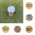 thumbnail image 1 of Zhaomeidaxi  Golf Ball Markers Assorted Funny Words - AlloyAlloy Golf Markers Funny Words Mini Good Toughness Golf Hat Marker for Golf Court, 1 of 9