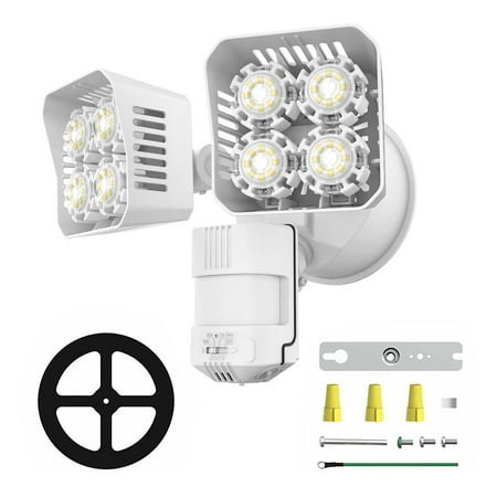 

SANSI 36W LED Security Lights Motion Sensor Light Outdoor 3600LM Motion Security Light 5000K IP65 Waterproof 2 Head Motion Detector Flood Light for Garage Yard Porch