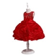 thumbnail image 3 of Girls' Dress Princess Dress Flower Fluffy Dress Tank Top Trail Piano Performance Dress, 3 of 7