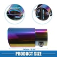 thumbnail image 4 of Unique Bargains Exhaust Tip Pipe Straight Shaped Applicable Diameter 2.44" Tailpipe Bolt-On Metal Multicolor, 4 of 7