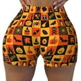 thumbnail image 2 of Haiem Halloween No Front Seam Biker Shorts for Women Yoga Workout Gym Bike Shorts with Tummy Control Moisture-Wicking-X-Large, 2 of 9