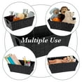 thumbnail image 3 of Simplify Small Woven Storage Shelf Bin, Black, 3 of 7