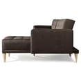 thumbnail image 4 of Sala Modular Doble Chaise Makora Brandon con Memory Foam y Respaldo Ajustable Lino Chocolate, 4 of 7